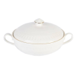 Serwis obiadowy na 12 osób porcelanowy z wazą MESYNA GOLD 17