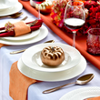 Serwis obiadowo kawowy porcelanowy na 6 osób BARI WHITE 10