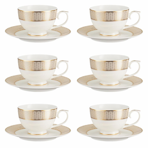 Komplet filiżanek porcelanowych 230 ml 6 sztuk VERONICA