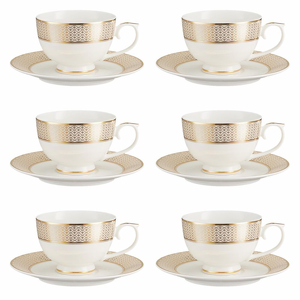 Zestaw filiżanek porcelanowych 230 ml 6 sztuk VERONICA