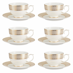 Zestaw filiżanek porcelanowych 230 ml 6 sztuk VERONICA