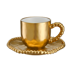 Filiżanka do kawy herbaty porcelanowa 200 ml MESTIERE GOLD