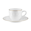 Komplet filiżanek porcelanowych 250 ml 6 sztuk MESYNA GOLD 1