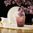elegancka szklanka do lemoniady purpurowa ze wzorem