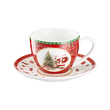 elegancka filiżanka porcelanowa świąteczna