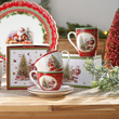 Filiżanki świąteczne zestaw 2 sztuki porcelanowe SANTA CLAUS 16