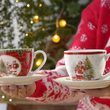 Filiżanki świąteczne zestaw 2 sztuki porcelanowe SANTA CLAUS 11