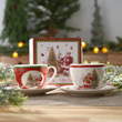 Filiżanki świąteczne zestaw 2 sztuki porcelanowe SANTA CLAUS 5