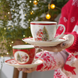 Filiżanki świąteczne zestaw 2 sztuki porcelanowe SANTA CLAUS 10