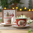 Filiżanki świąteczne zestaw 2 sztuki porcelanowe SANTA CLAUS 3