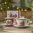 Filiżanki świąteczne zestaw 2 sztuki porcelanowe SANTA CLAUS 4
