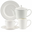 Serwis kawowy porcelanowy na 12 osób BARI PLATIN 3