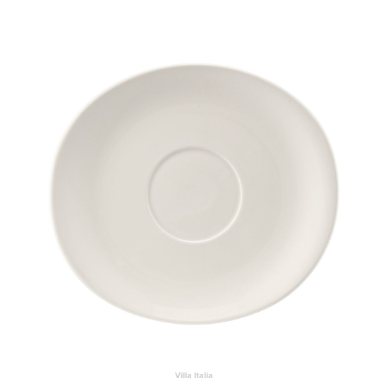 Spodek ceramiczny kremowy pod bulionówkę