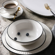 nowoczesne talerze porcelanowe białe do jadalni Villa Italia