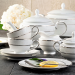 Serwis do herbaty porcelanowy na 12 osób AZALIA  1