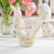 Ptaszek porcelanowy ażurowy 12,5 cm Lampion LED LAURA 3