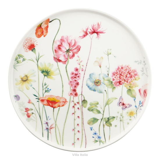 talerz obiadowy w kwiaty