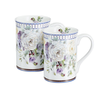 Kubki porcelanowe w kwiaty zestaw prezentowy
