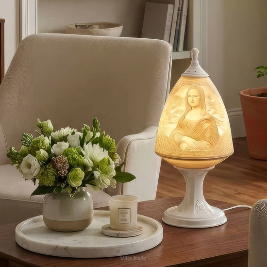 elegancka lampka porcelanowa do salonu