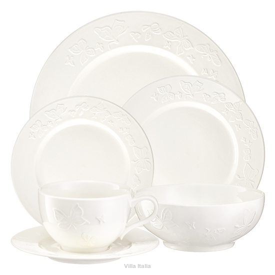 Serwis obiadowo-kawowy porcelanowy na 6 osób VANESSA