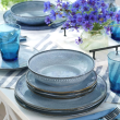 Talerz płytki ceramiczny niebieski 27,5 cm DENIM 2