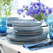 Talerz płytki ceramiczny niebieski 27,5 cm DENIM 3