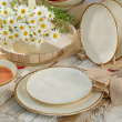 Talerzyk deserowy śniadaniowy 21 cm ceramiczny RUSTICO 2