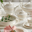 Serwis obiadowo kawowy porcelanowy na 12 osób z wazą CELINE 19