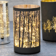 Lampion czarny szklany NOTTE - LED las   3