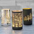 Lampion czarny szklany NOTTE - LED las   4