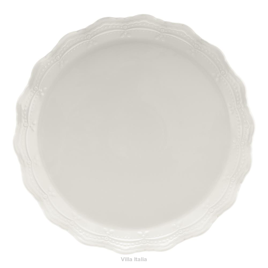 Półmisek okrągły porcelanowy zdobiony reliefem