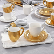 Talerz prostokątny porcelanowy do ciasta elegancki biały