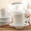 Filiżanka do kawy herbaty porcelanowa 200 ml ze spodkiem PLUS biały 3