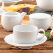 Filiżanka do kawy herbaty porcelanowa 200 ml ze spodkiem PLUS biały 1