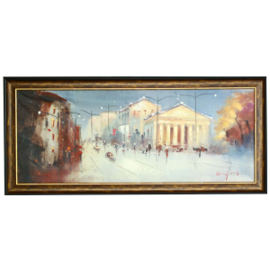 Obraz Zimowe miasto 110 x 50 cm