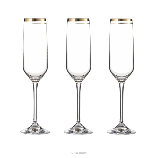 Zestaw kieliszków do szampana 150 ml 6 sztuk APULIA GOLD