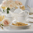 Serwis kawowy na 12 osób porcelanowy złota linia MESYNA GOLD 2