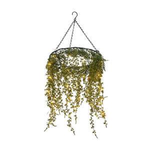 Wiszący wianek świąteczny LED 35 cm z gałązkami 50 cm