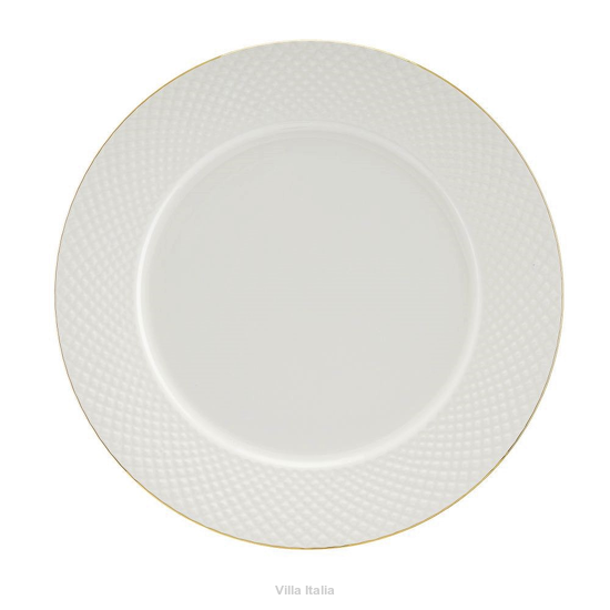 Talerz obiadowy z eleganckiej porcelany kostnej