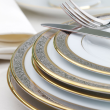 Waza porcelanowa 3 litry złoty i platynowy pasek RENESANS  3
