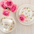 Serwis do kawy herbaty porcelanowy na 6 osób WALENCJA Ivory 13