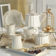 Filiżanka do herbaty porcelanowa 200 ml ze spodkiem CLARA GOLD 3
