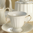 Filiżanka do herbaty porcelanowa 200 ml ze spodkiem CLARA GOLD 2