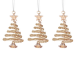 Komplet zawieszek świątecznych 3 sztuki CHOINKI 8,5 cm 1