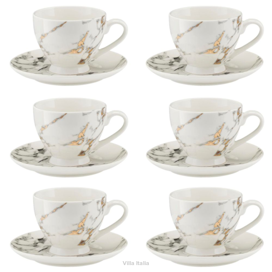 filiżanki porcelanowe z marmurowym wzorem