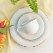 Spodek pod filiżankę do herbaty 14,5 cm porcelanowy PLUS GOLD 3