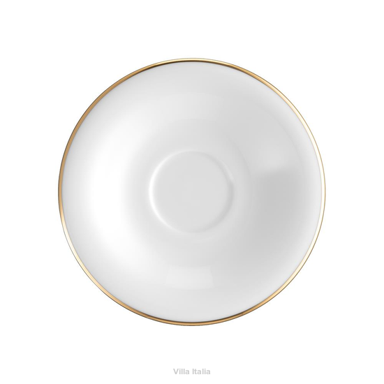Spodek pod filiżankę do herbaty 14,5 cm porcelanowy PLUS GOLD