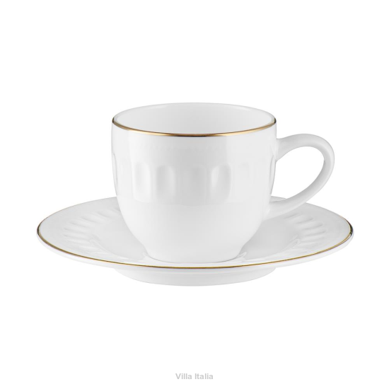 Filiżanka do espresso porcelanowa 100 ml ze spodkiem MESYNA GOLD