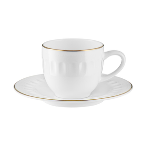 Filiżanka do espresso porcelanowa 100 ml ze spodkiem MESYNA GOLD
