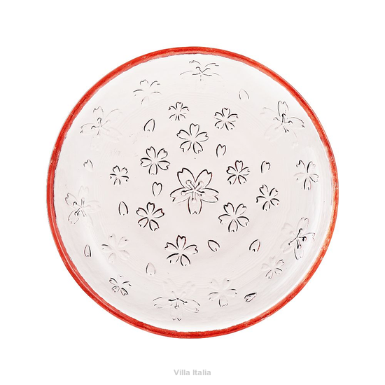 Talerzyk deserowy szklany 16 cm LISSET różowy